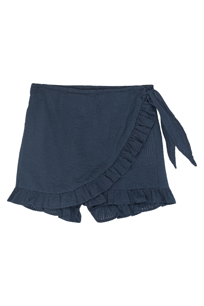 The New Tessa Wrap Shorts - Omslagsshorts med flæser til piger