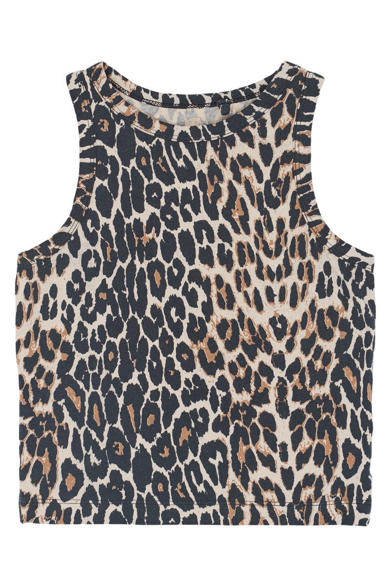 The New True Top - Ærmeløs leopard top til piger