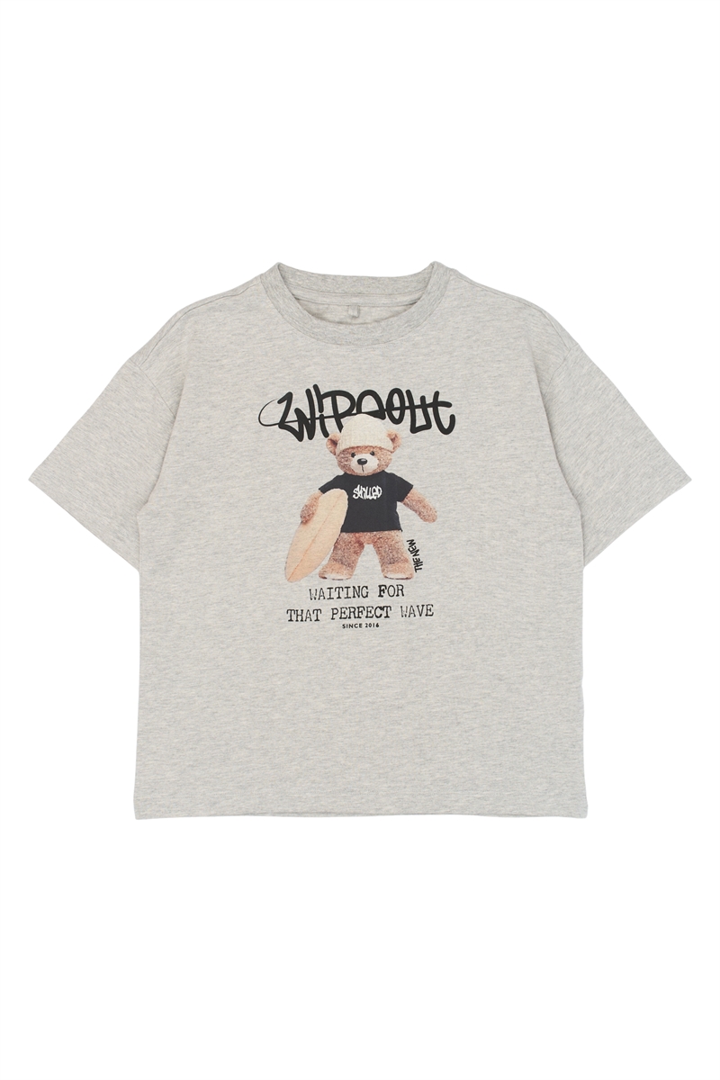 The New Teddy T-shirt - Light Grey Melange 