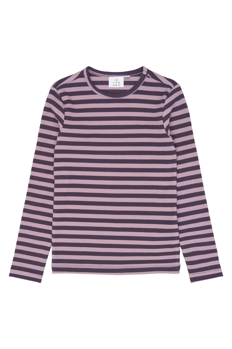 The New Bluse Moore Rib - Sweat Grape Striped