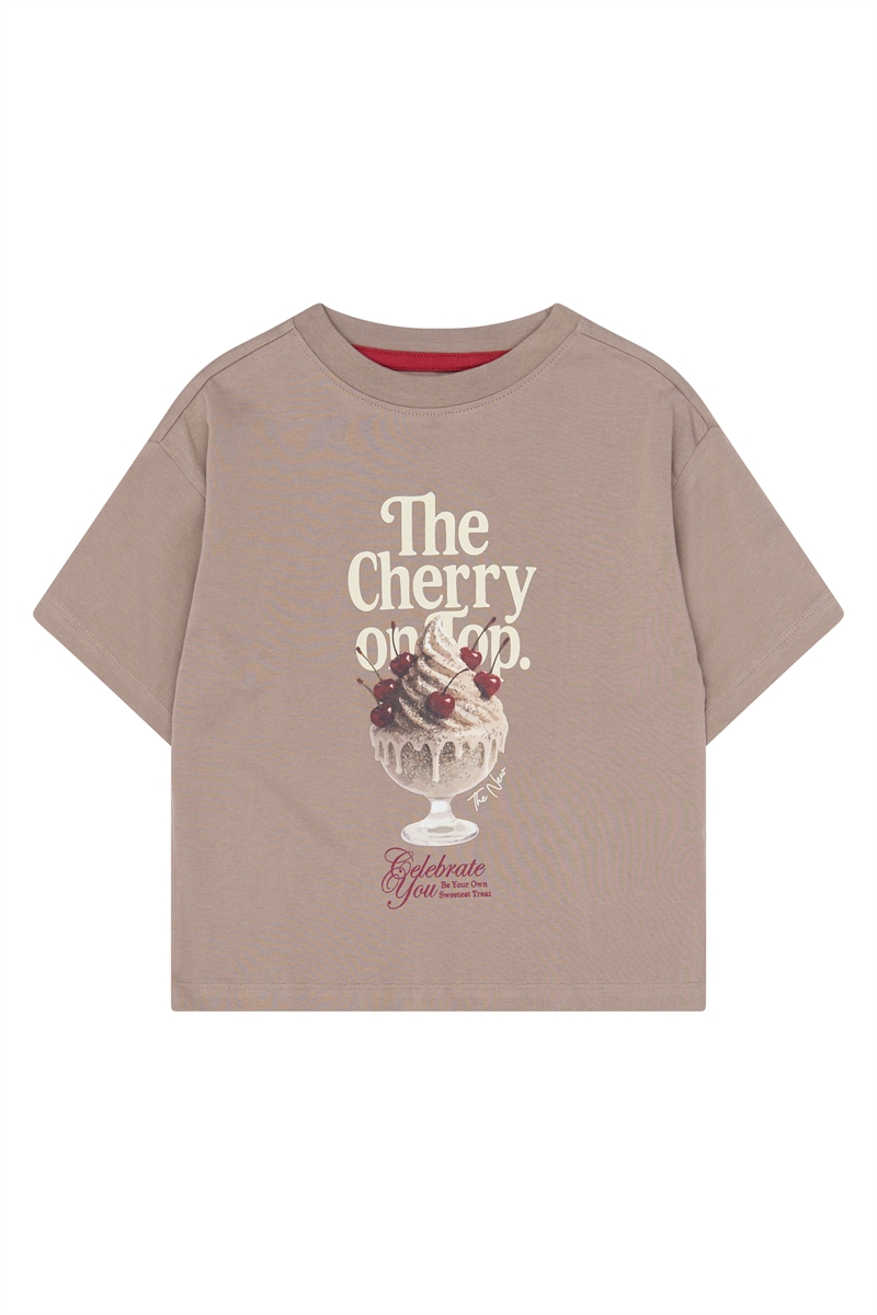 The New T-shirt Yoletta - Taupe Gray
