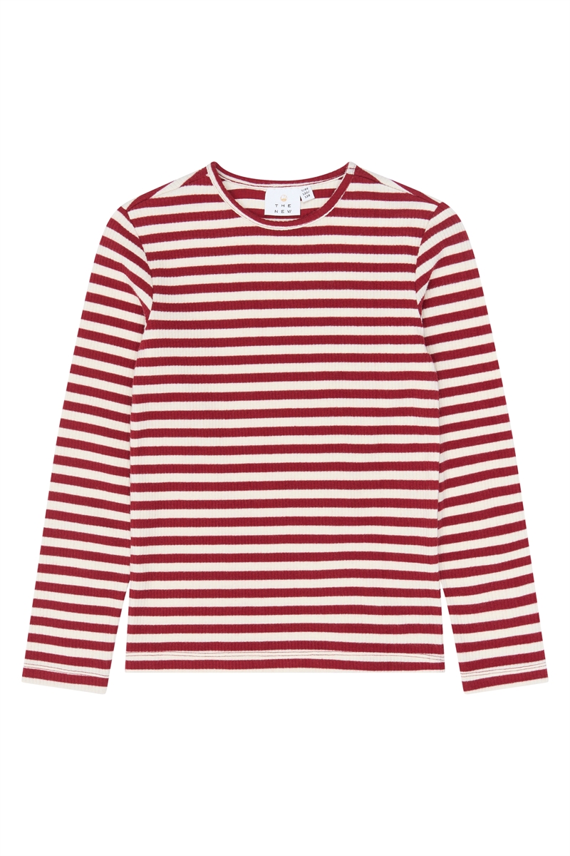 The New Bluse Moore Rib - Rio Red Striped