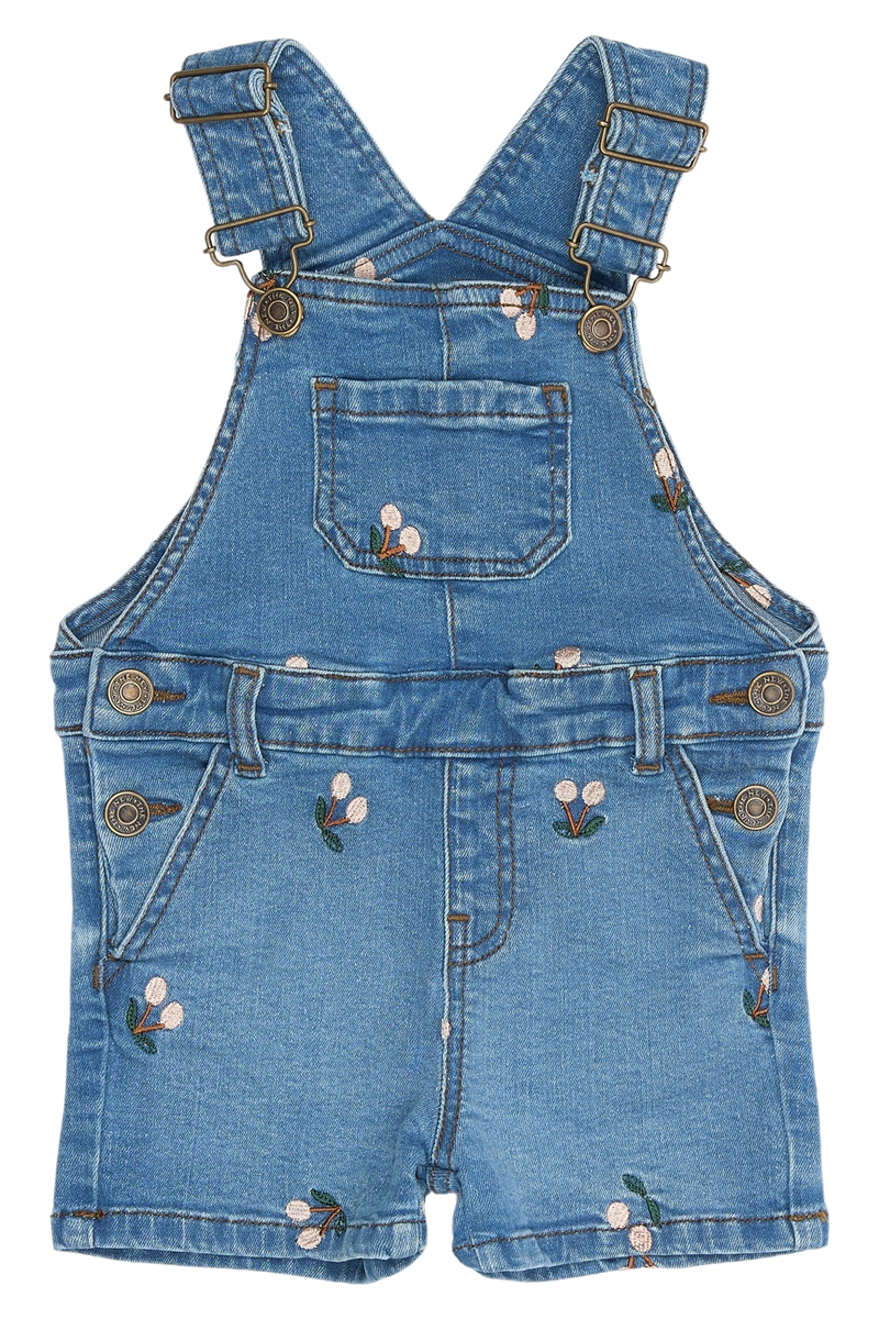 The New Siblings Buksedragt Ovia Short Denim - Light Blue Denim 