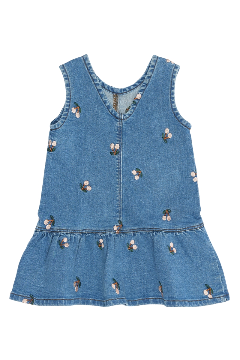 The New Siblings Kjole Ovia Denim - Light Blue Denim 