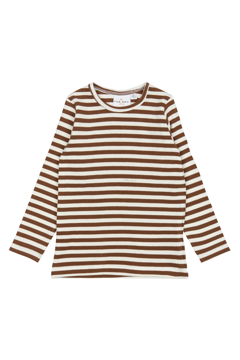 The New Siblings Bluse Fro - Toffee Striped 