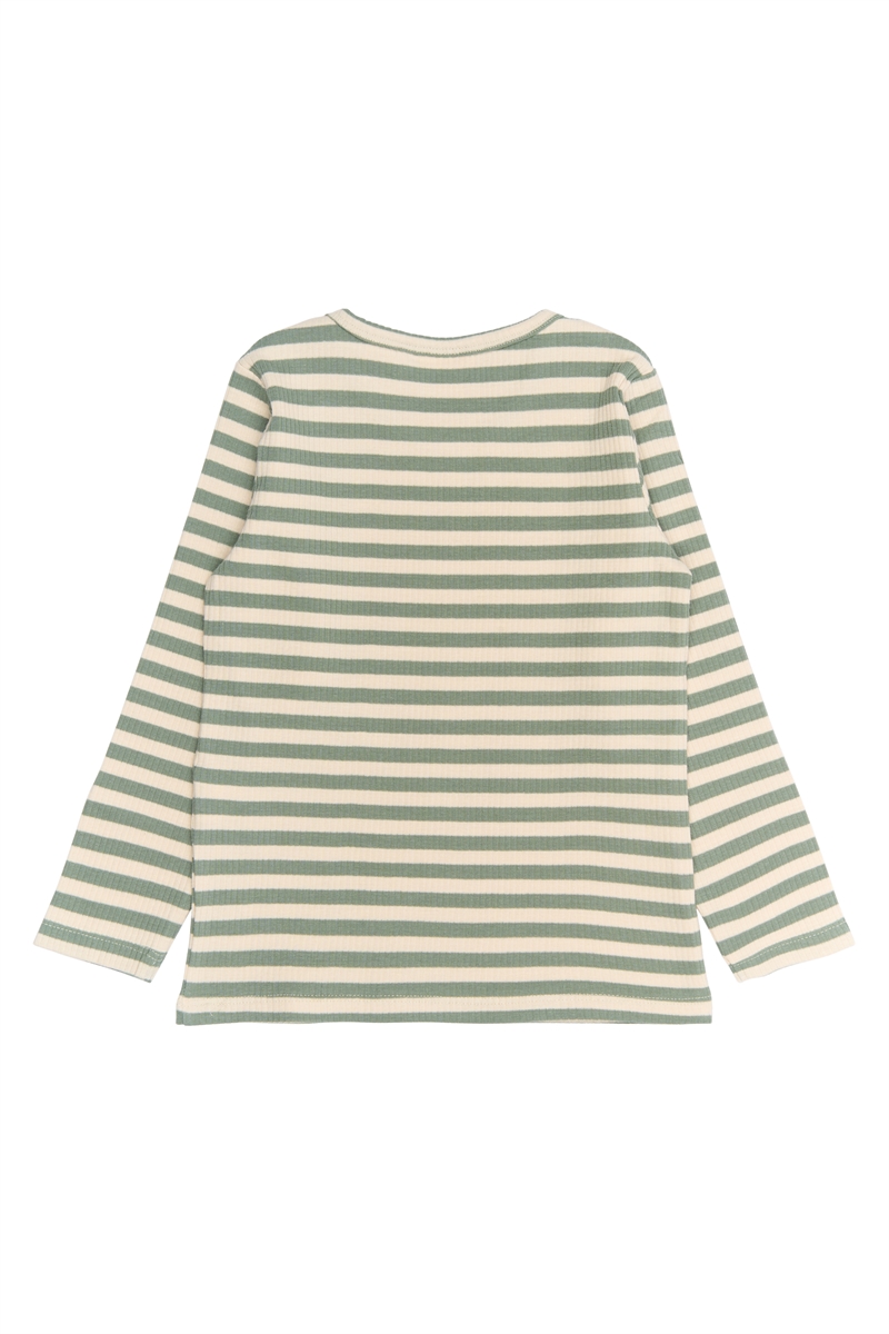 The New Siblings Bluse Fro Rib - Lily Pad Striped