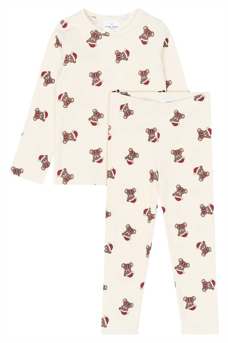 The New Siblings Nattøj Holiday Teddy Rib - Gardenia