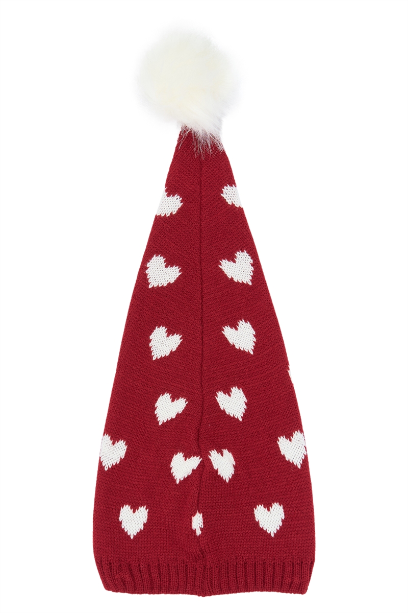 The New Siblings Nissehue Holiday Long Hat - Rio Red