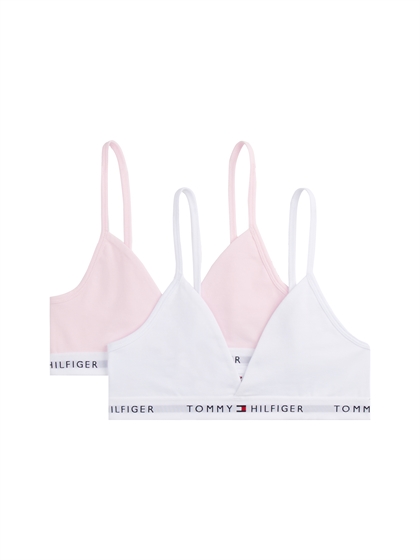 Tommy Hilfiger Begynder Bh 2pak Triangle - Grey/Pink 