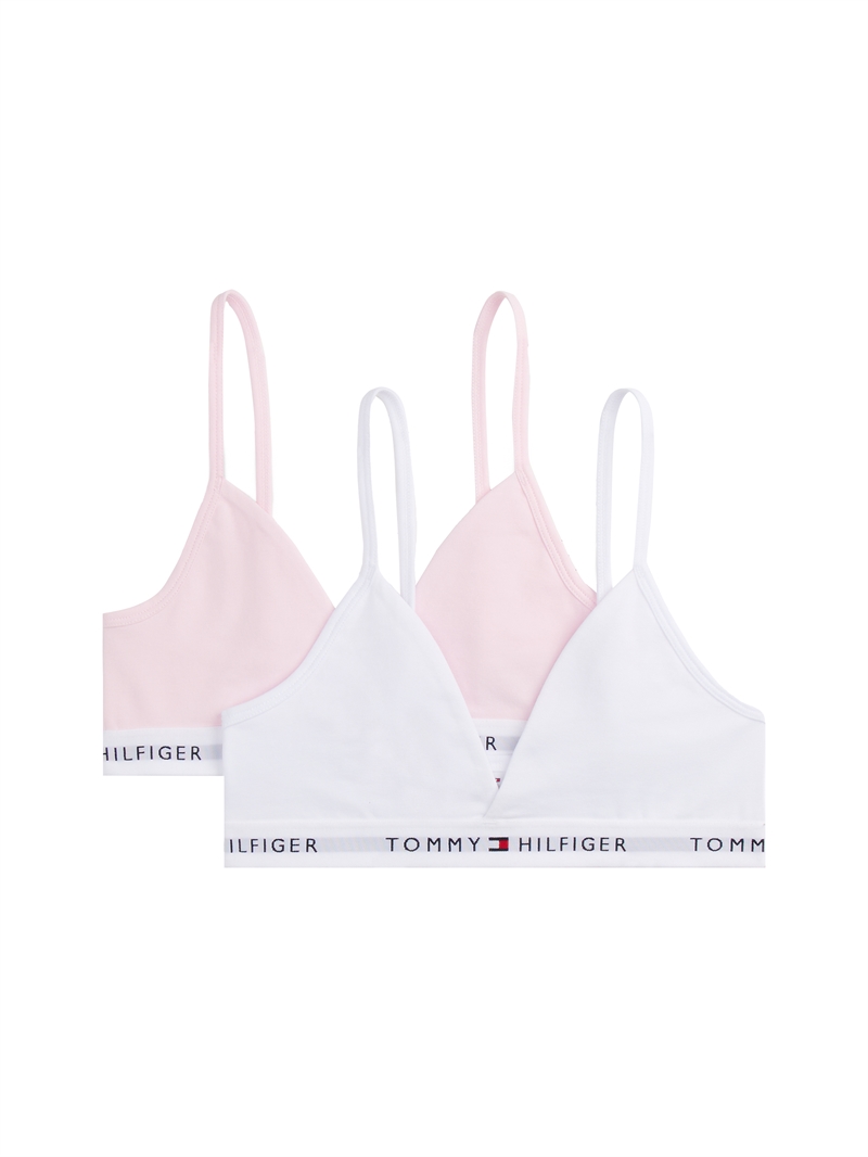 Tommy Hilfiger Begynder Bh 2pak Triangle - Grey/Pink 