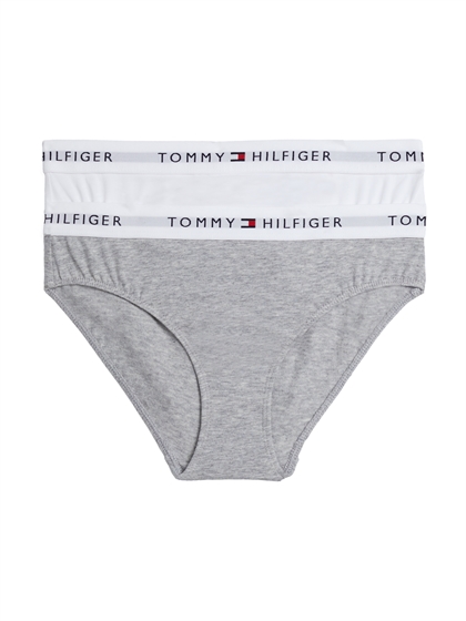 Tommy Hilfiger Underbukser Bikini 2.pak - Grå/Hvid 