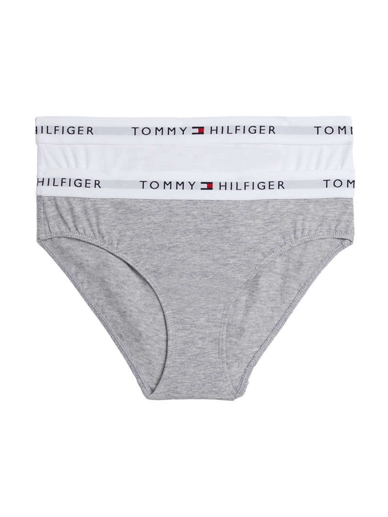 Tommy Hilfiger Underbukser Bikini 2.pak - Grå/Hvid 