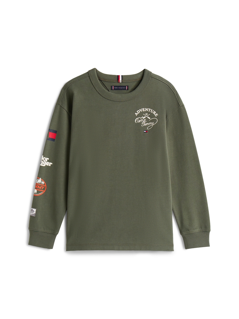 Tommy Hilfiger Bluse Camp - Pewter Green