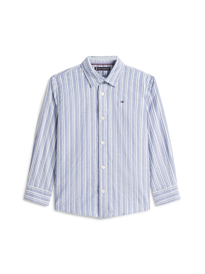 Tommy Hilfiger Skjorte Flex Stripe - Blå