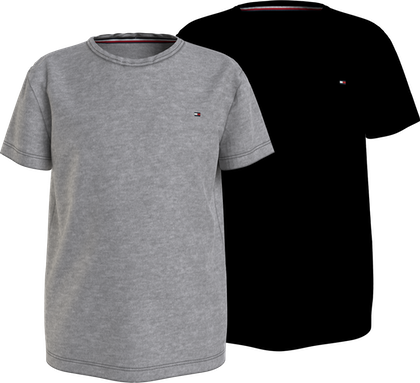 Tommy Hilfiger T-shirt - 2-pak - grå/sort