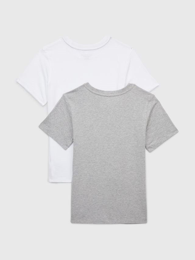 Tommy Hilfiger T-shirt - 2-pak - Grå/Hvid 