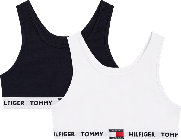 Tommy Hilfiger 2-pak bralette / begynderbh - hvid/navy