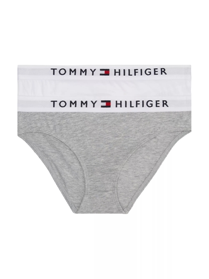 Tommy Hilfiger Underbukser Bikini 2.pak - Grå/Hvid