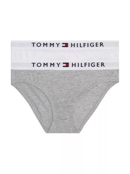 Tommy Hilfiger pige "Bikini underbukser" - 2-pak (Hvid/Grå)