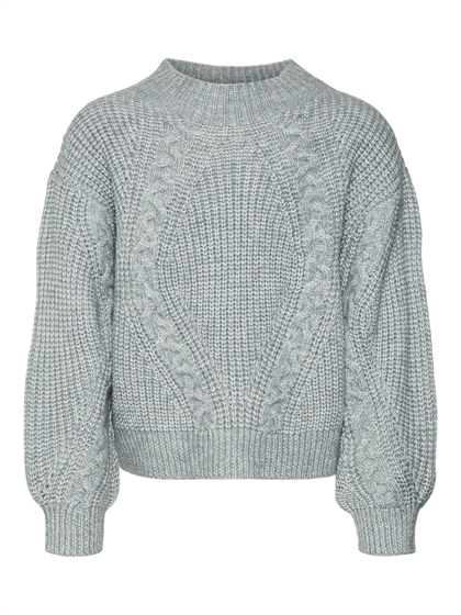 Vero Moda Girl Strik Verna - Light Grey Melange