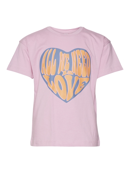 Vero Moda Girl/pige tshirt "Love Kelly" - Pastel Lavender 