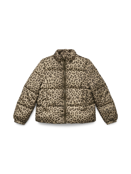 Vero Moda Girl Vinterjakke Parda - Silver Mink Leopard 