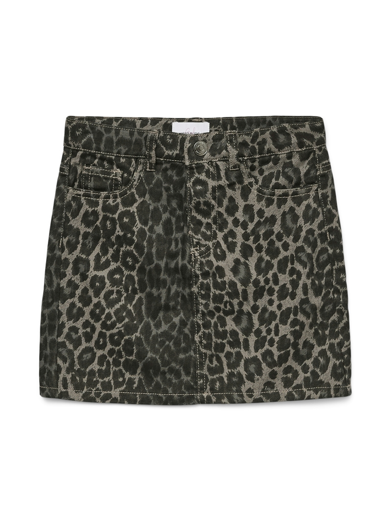 Vero Moda Gril Denim Nederdel Nora - Leopard
