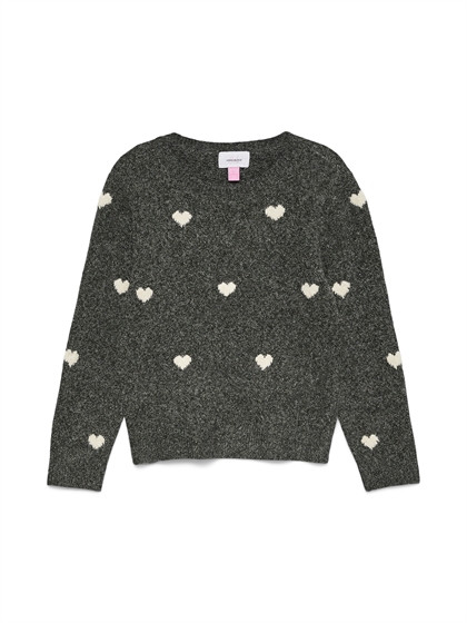 Vero Moda Girl Strik Doffy - White Hearts 