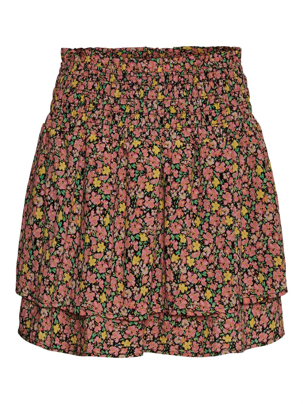Køb Moda nederdel - sort/pink/grøn/gul