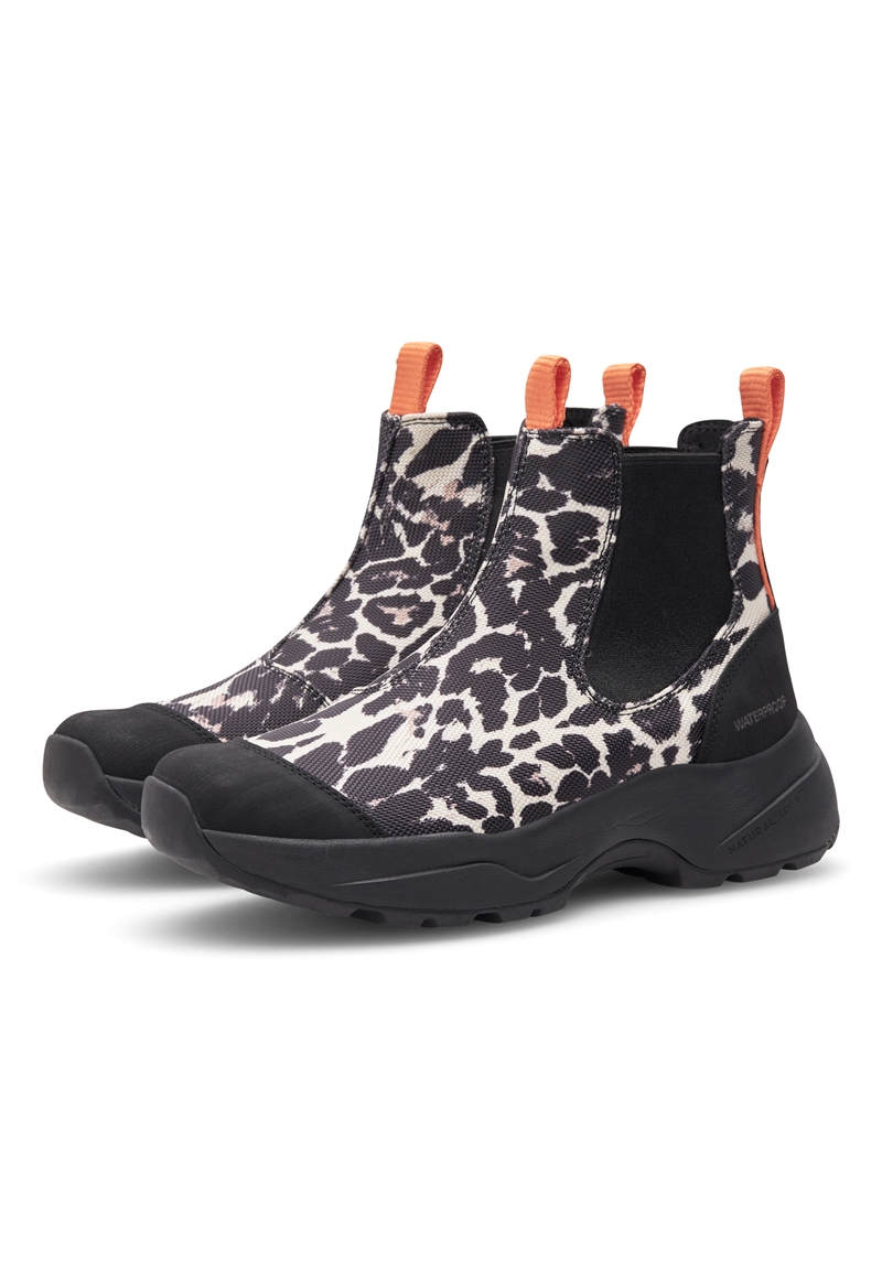 Woden Gummistøvle Siri Leo Waterproof - Leopard