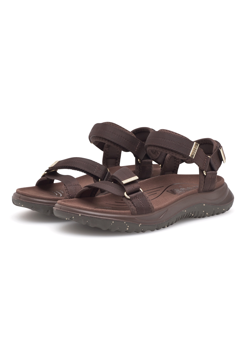 WODEN Solvej sandal – let og komfortabel sandal til hverdagen i chocolate 