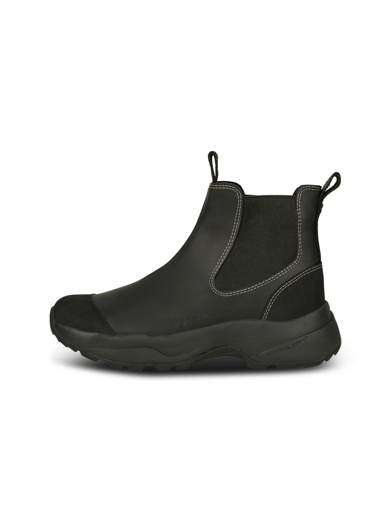 Woden Gummistøvle Siri Track Boot Waterproof - Black