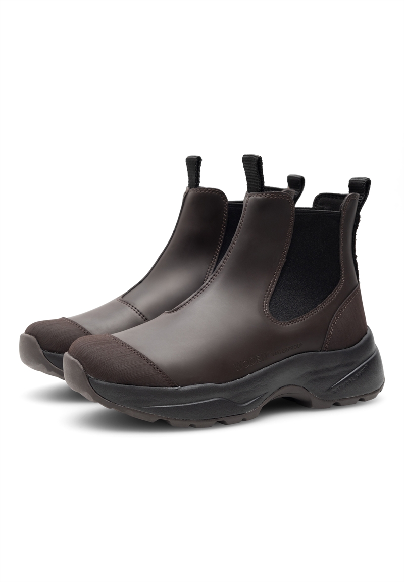 Woden Gummistøvle Siri Waterproof - Chocolate