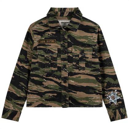 Zadig & Voltaire denim skjorte - army camouflage