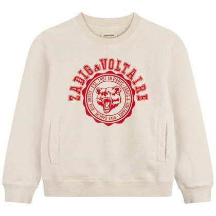 Zadig & Voltaire sweater - råhvid/rød