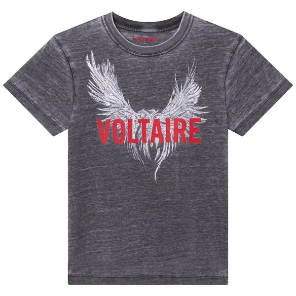 Zadig & Voltaire T-shirt - grå/rød
