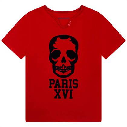 Zadig & Voltaire T-shirt - rød/kranium (dreng)