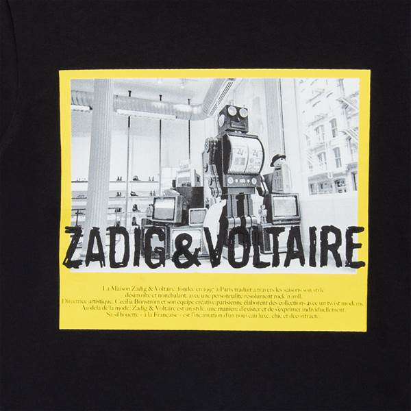 Zadig & Voltaire T-shirt - sort/gul