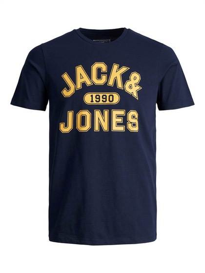 Jack & Jones T-shirt - navy/gul