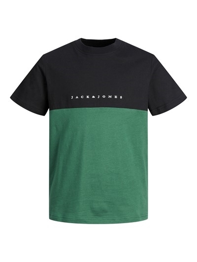 JACK&JONES t-shirt - sort / grøn 