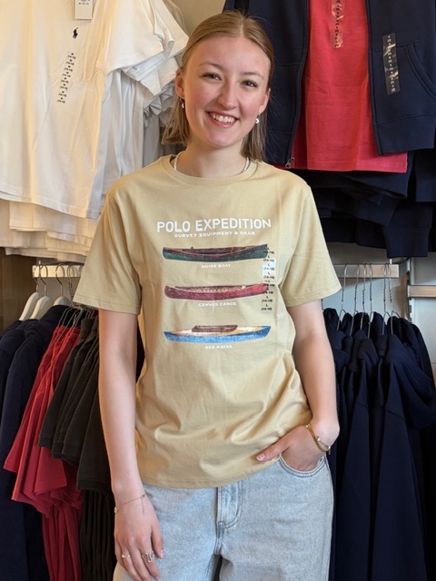 Ralph Lauren T-shirt med skibe - Brun tee til børn & teens 