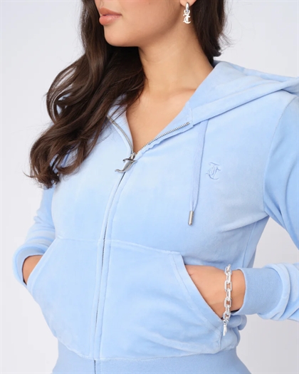 Juicy Couture Zip Cardigan - Powder Blå