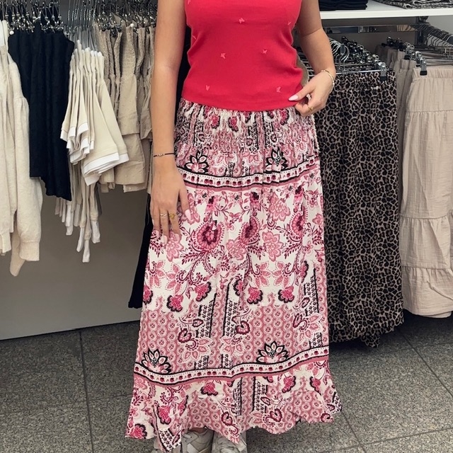 Rosemunde Nederdel Elif Long Smock - Pink Boho 