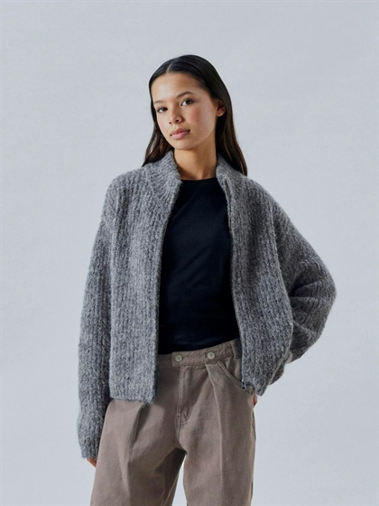 LMTD Strik Cardigan Nulo - Dark Grey Melange 