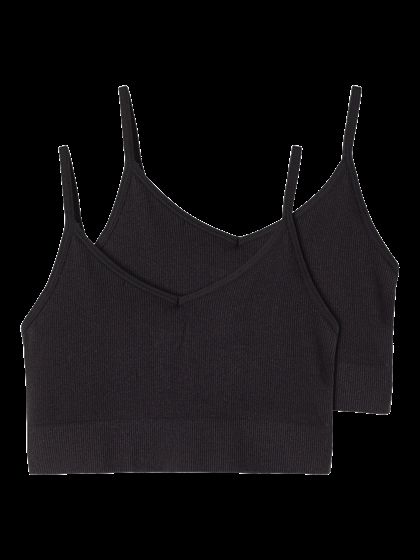 LMTD Toppe Bralette 2pak. - Sort 