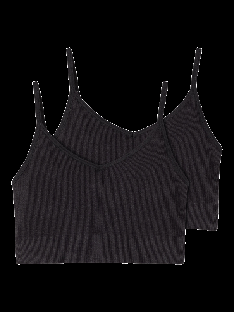 LMTD Toppe Bralette 2pak. - Sort 