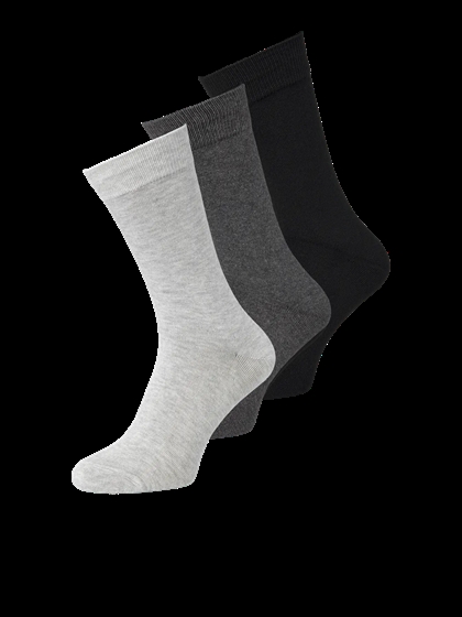 Jack & Jones Strømper Bamboo (3pak) - Black/Grey