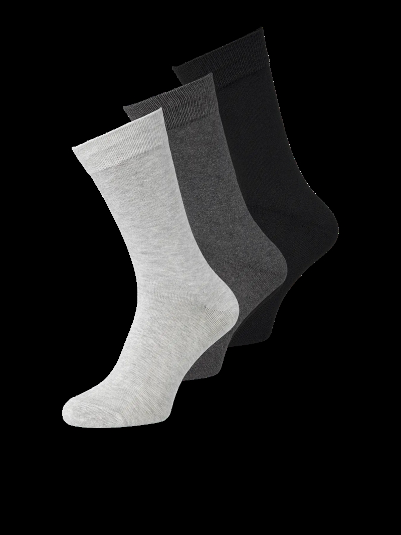 Jack & Jones Strømper Bamboo (3pak) - Black/Grey